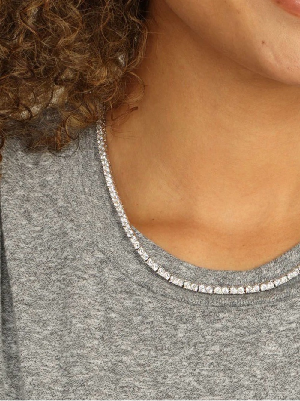 Melinda Maria Heiress Tennis Necklace 3mm (Silver) NEW - Never Worn - Picture 8 of 9